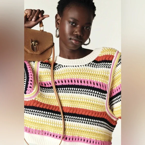 Ba&sh ~ Romy Reversible Cardigan- Multicolour - Picture 6 of 17